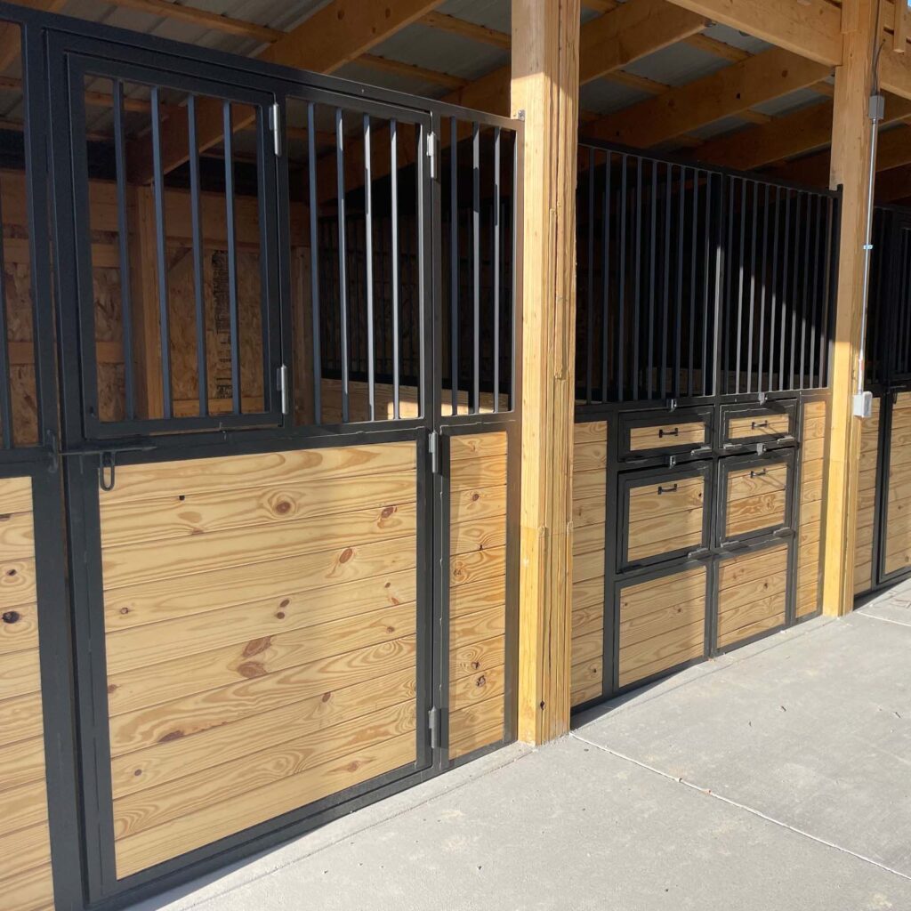 Custom Metal and Wood Barn Stalls