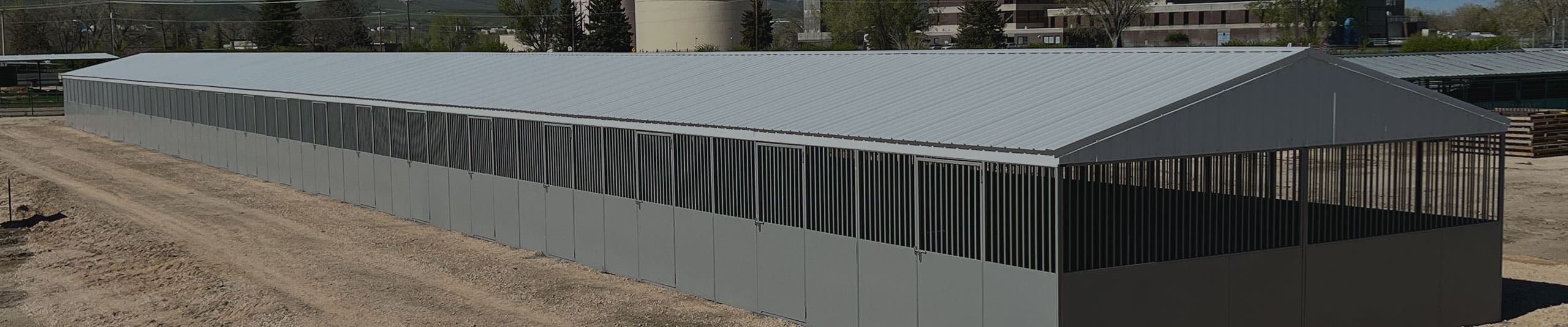 Commercial large weld-up metal building designed and built by Port A Stall