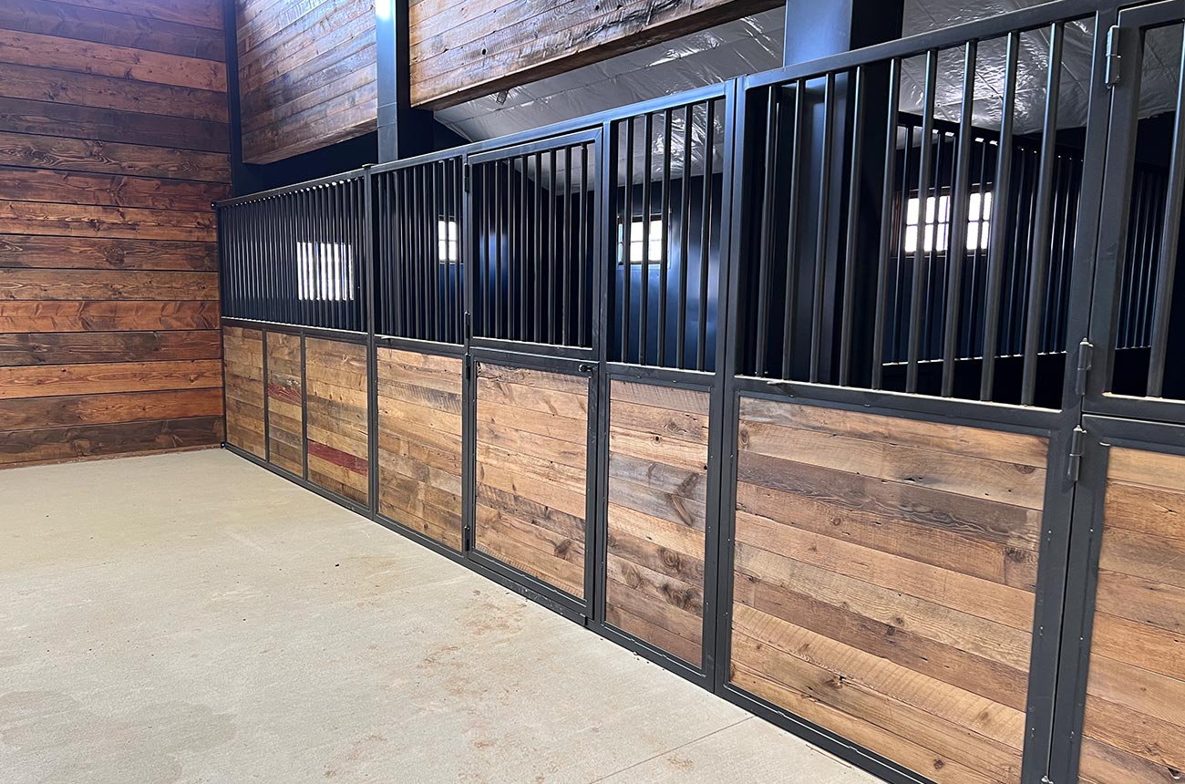 Custom Metal and Wood Barn Stalls