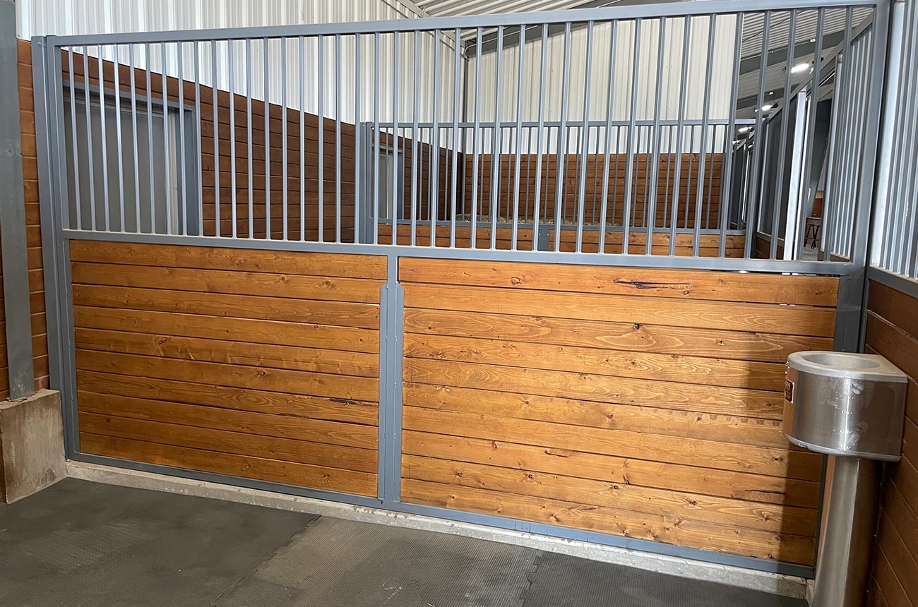 Wood and Metal Stall Side Wall